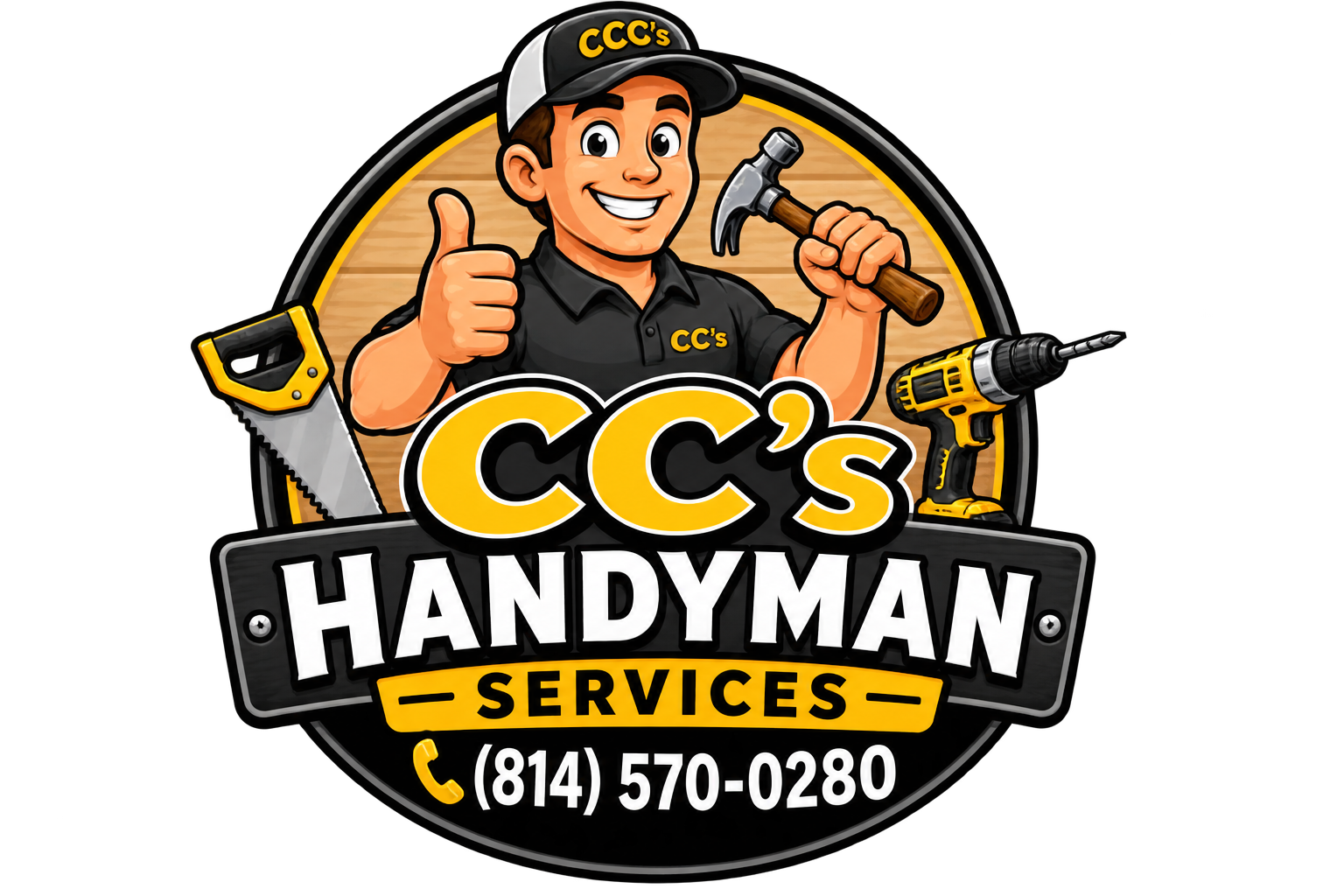 CC's Handyman Services logo with phone (814) 570-0280